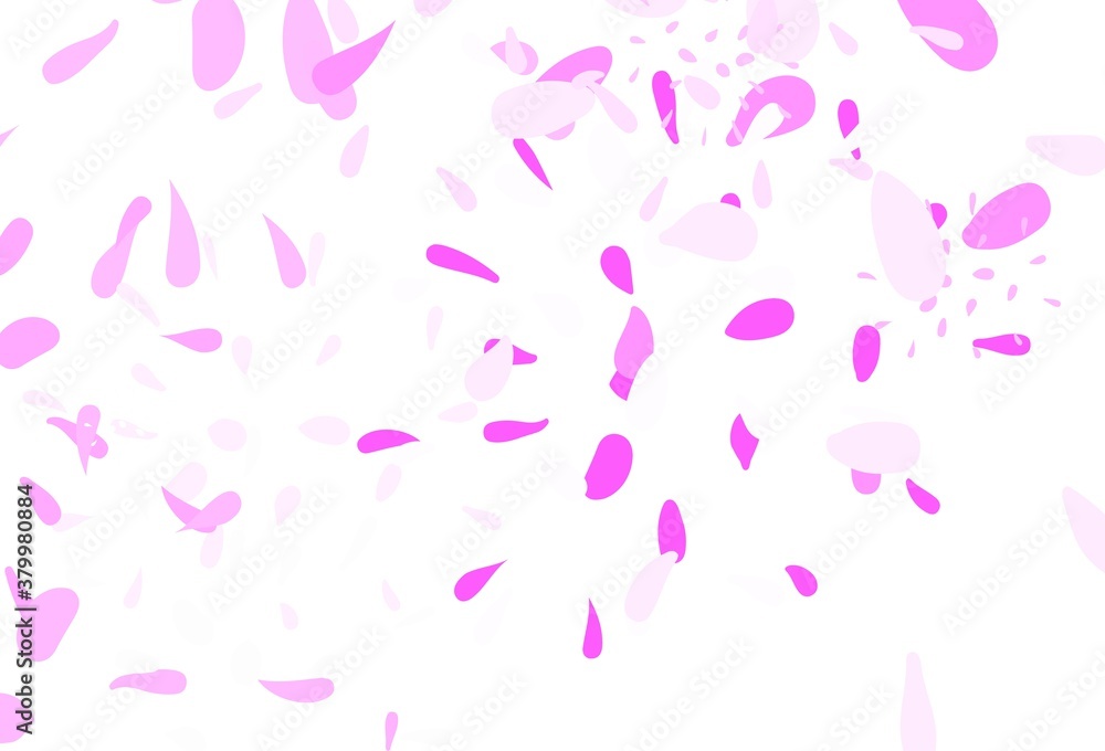 Light Pink vector abstract backdrop with leaves.