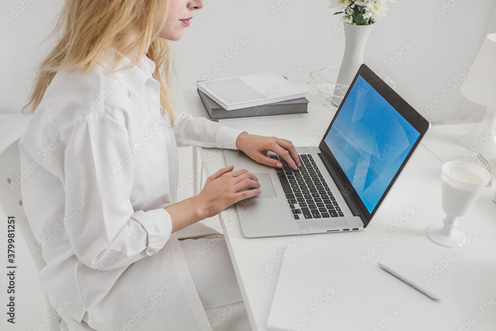 Businesswoman Working on Her Laptop Businesswoman Working on Her Laptop