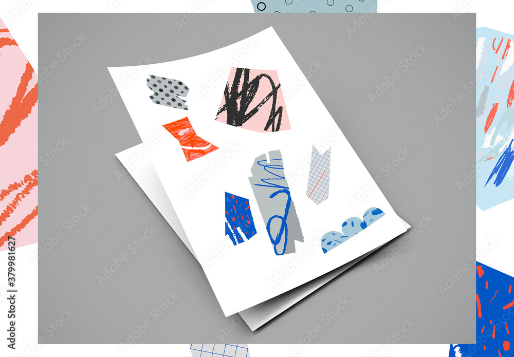 Kit artistique Collage et découpage Stock Template Adobe Stock