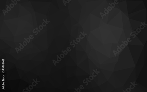 Dark Silver, Gray vector polygonal template. Shining illustration, which consist of triangles. Polygonal design for your web site.