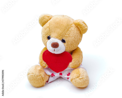 Lovable Teddy Bear holding Valentines heart