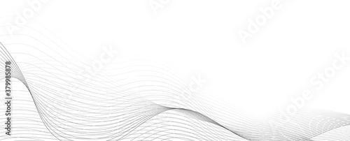abstract vector wave lines on white background 
