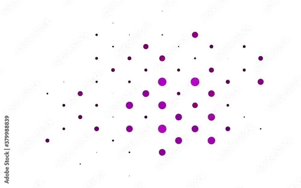 Light Purple vector texture with disks. Abstract illustration with colored bubbles in nature style. Pattern of water, rain drops.