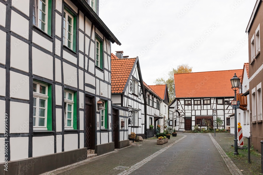Old village Westerholt with half-timbered houses in Herten, Germany Old village Westerholt with half-timbered houses in Herten, Germany