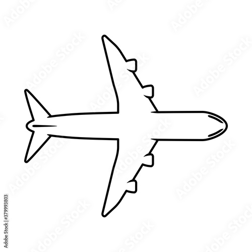 Airplane or aeroplane commercial plane icon vector