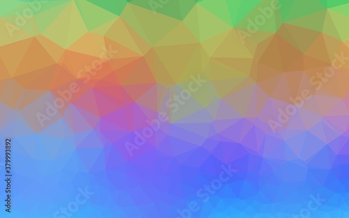 Light Multicolor, Rainbow vector shining triangular pattern. Colorful illustration in abstract style with gradient. Elegant pattern for a brand book.