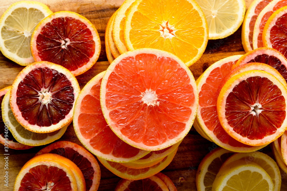 Arrangement of Citrus Fruit Slices Arrangement of Citrus Fruit Slices