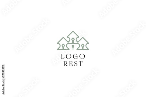 Template logo design solution for rest or resort center