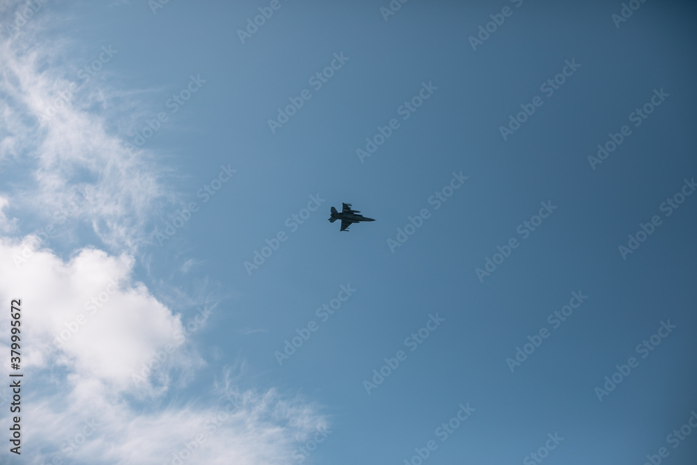 fighting jet flying through the air fighting jet flying through the air