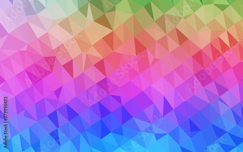 Light Multicolor, Rainbow vector polygonal pattern. Brand new colorful illustration in with gradient. Brand new style for your business design.