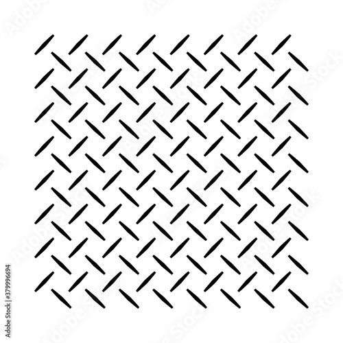Checker plate or diamond plate anti slip pattern in vector