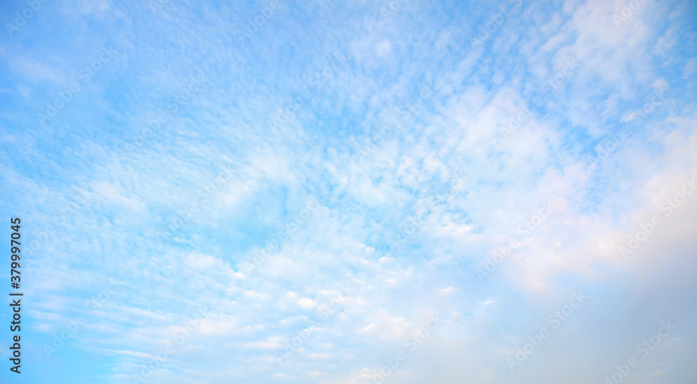 Blue sky and white clouds background