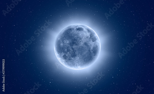 Full Blue Moon  Elements of this image furnished by NASA  