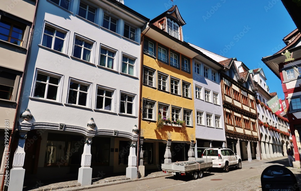 Wil, Ostschweiz, historische Altstadt, Marktgasse