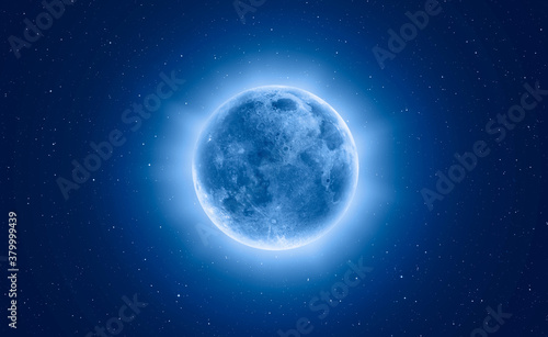 Full Blue Moon "Elements of this image furnished by NASA "