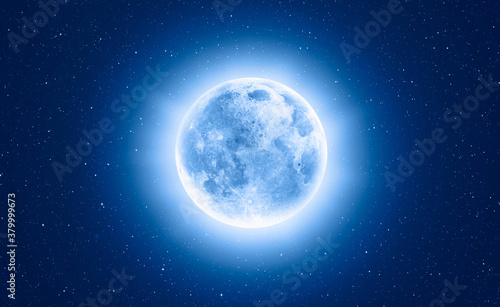 Full Blue Moon  Elements of this image furnished by NASA  