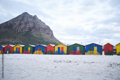 Colorful Houses on the Beach photo