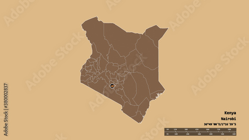 Location of Nairobi, county of Kenya,. Pattern