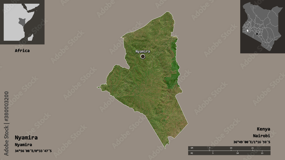 Nyamira, county of Kenya,. Previews. Satellite