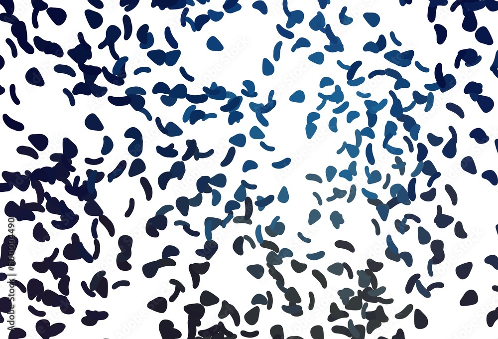 Light BLUE vector pattern with chaotic shapes. Light BLUE vector pattern with chaotic shapes.