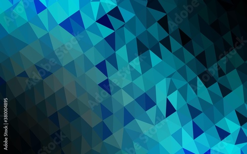 Light BLUE vector low poly texture. Geometric illustration in Origami style with gradient. Polygonal design for your web site.