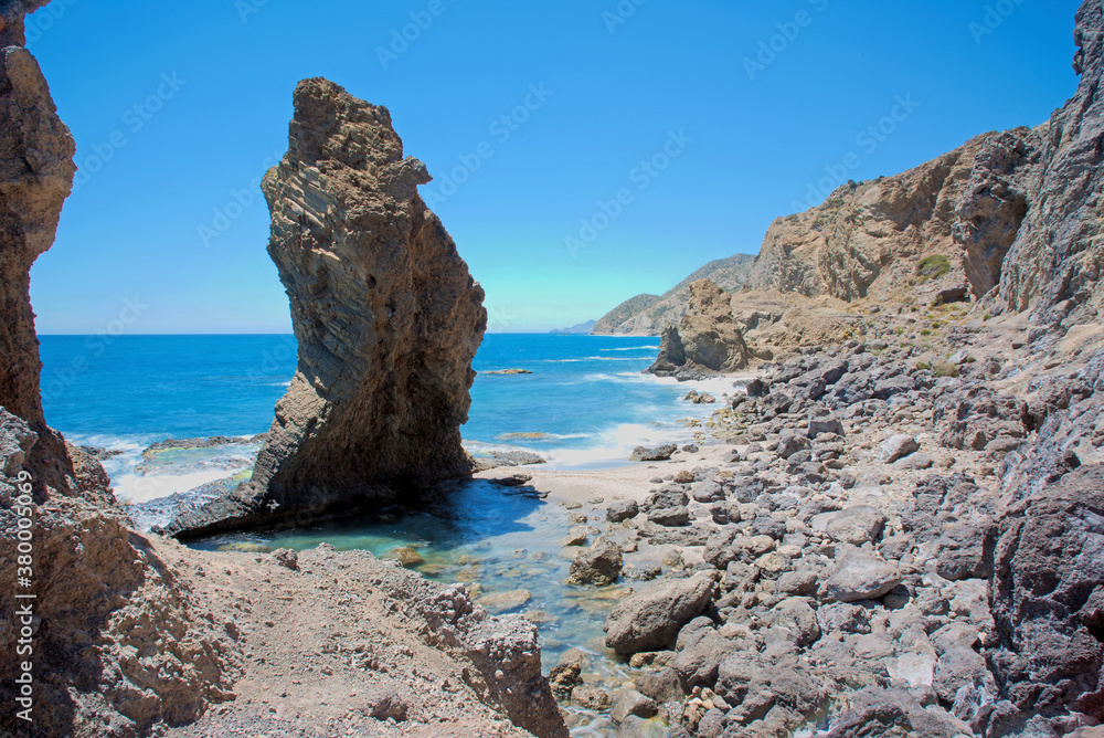 rock in the sea, Mojacar	