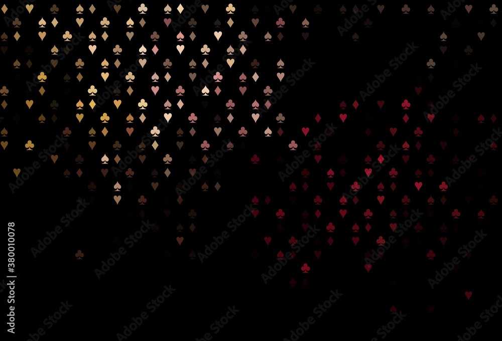 Dark Pink, Yellow vector pattern with symbol of cards. Dark Pink, Yellow vector pattern with symbol of cards.