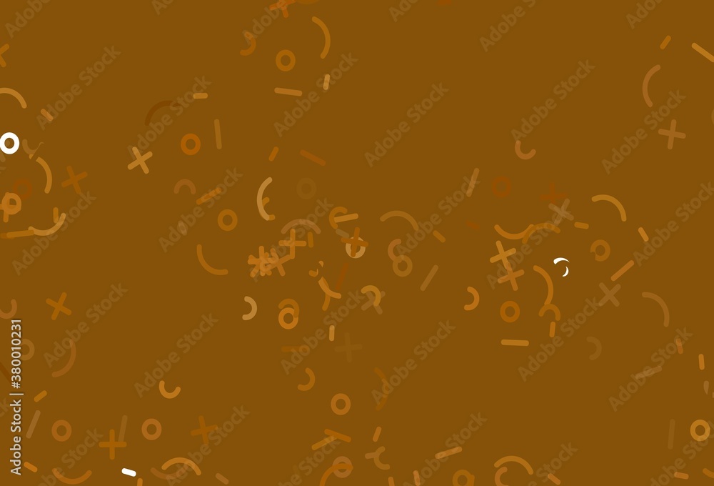 Light Orange vector texture with mathematic symbols. Light Orange vector texture with mathematic symbols.