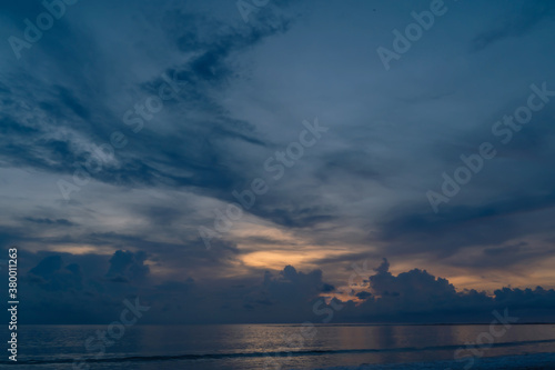 Blue sky and sea with cloud bright at. Phuket Thailand.