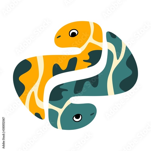 Python code language sign. Programming coding and developing concept. Software development. Programming language