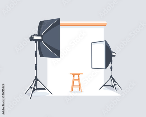 Photo studio element isolated on white background