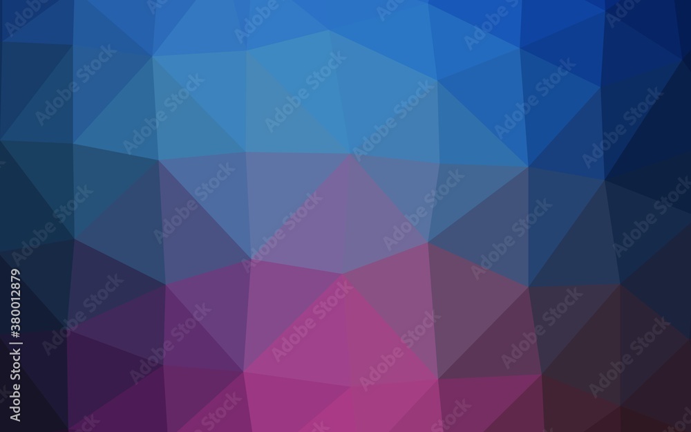 Dark Pink, Blue vector low poly cover. A vague abstract illustration with gradient. Polygonal design for your web site. Dark Pink, Blue vector low poly cover. A vague abstract illustration with gradient. Polygonal design for your web site.