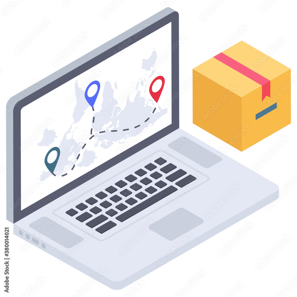 Online delivery icon in isometric design
Online delivery icon in isometric design