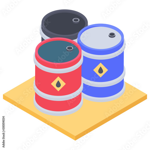 
Barrels icon isolated on white background 
