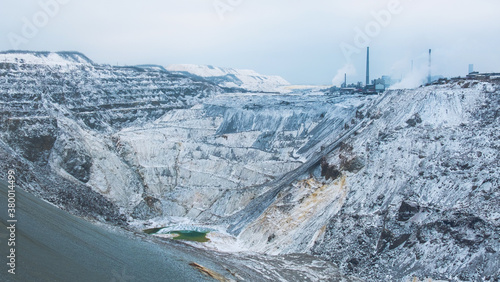 Strip mining area/quarry production complex