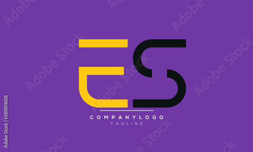 Alphabet letters Initials Monogram logo ES,SE,E and S