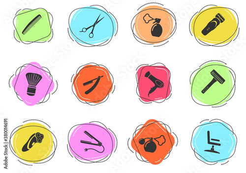 Barbershop simply icons