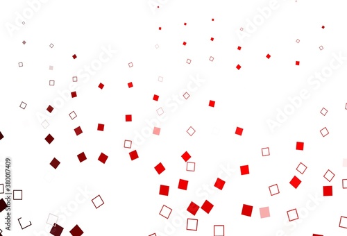 Light Red vector backdrop with lines, rectangles.