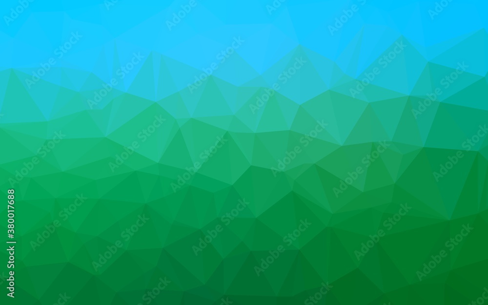 Light Blue, Green vector abstract mosaic background. Modern geometrical abstract illustration with gradient. Polygonal design for your web site.