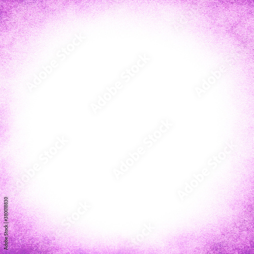 Purple watercolor splatter texture border around a blank white center background. 