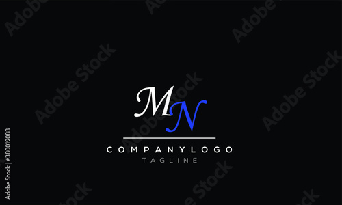 Alphabet letters Initials Monogram logo  MN,NM,N and M