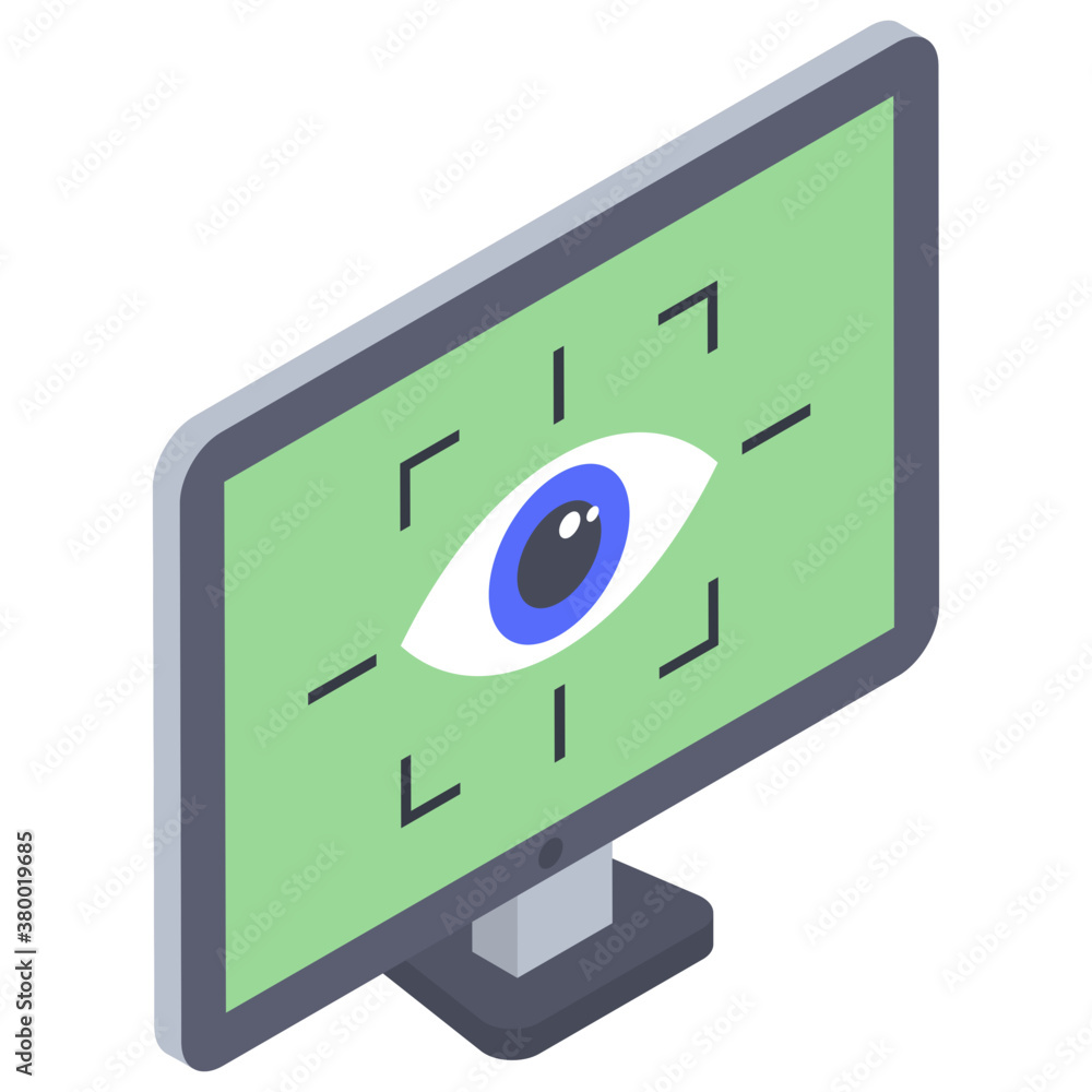Augmented reality tracking, eye tracking in isometric icon
Augmented reality tracking, eye tracking in isometric icon