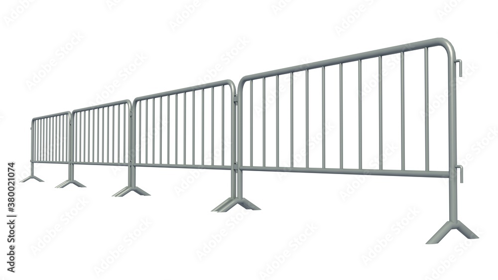 3D illustration of Mobile Security fence isolated 3D illustration of Mobile Security fence isolated