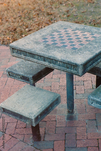 Concrete Chess Table photo