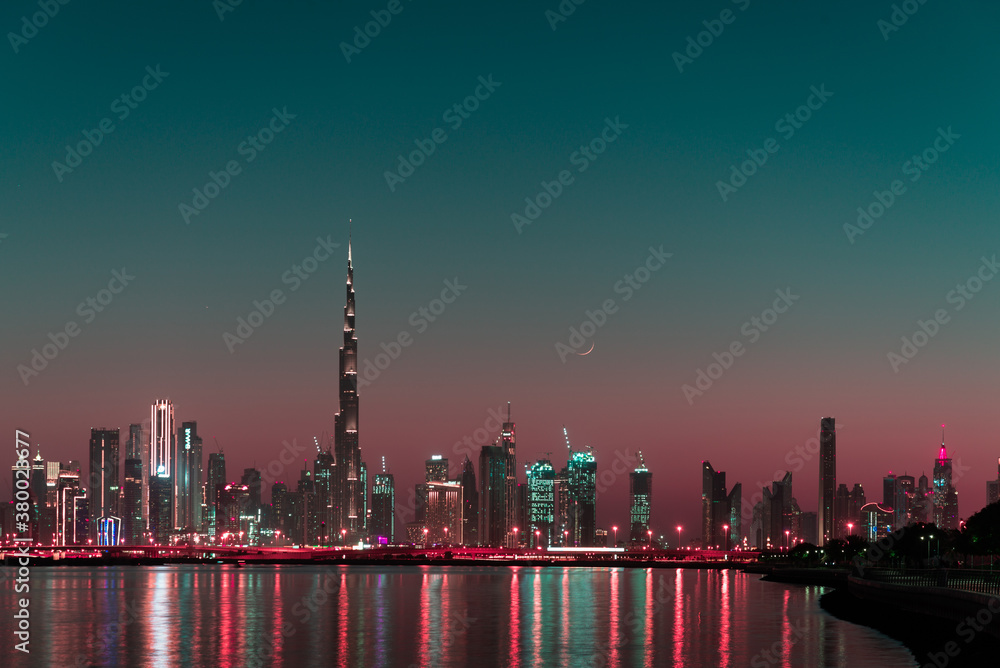 Fototapeta premium city skyline at night