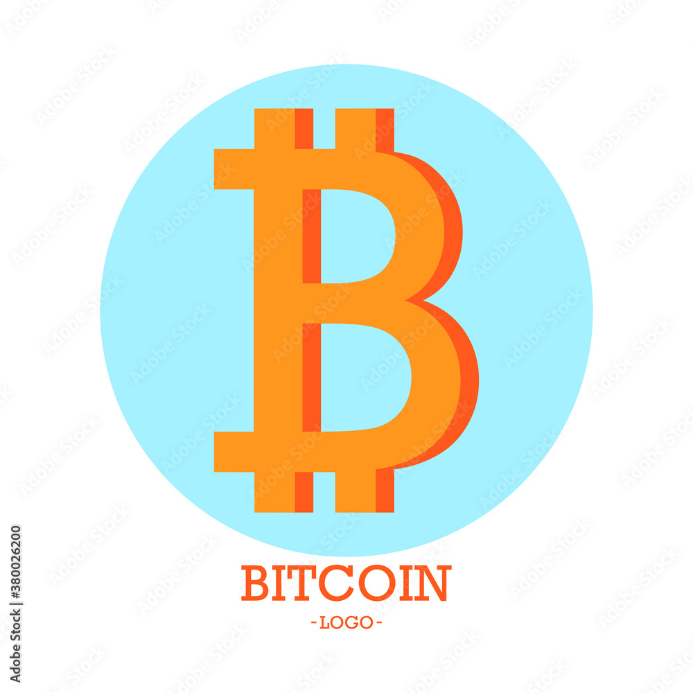 Bitcoin logo in red color. Main cryptocurrency Bitcoin logo in red color. Main cryptocurrency