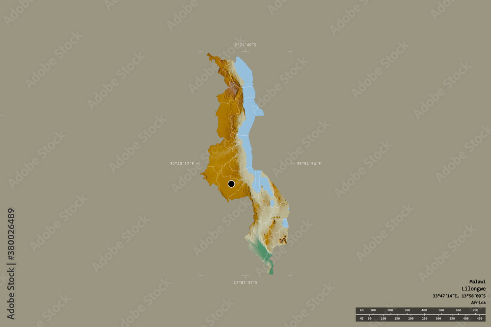 Regional division of Malawi. Relief Regional division of Malawi. Relief
