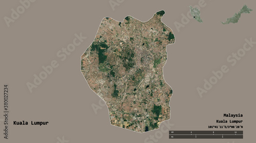 Canvas Print Kuala Lumpur, federal territory of Malaysia, zoomed. Satellite