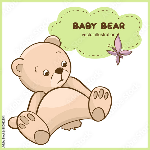 teddy bear vector kids toys different angles cards for kids kids background