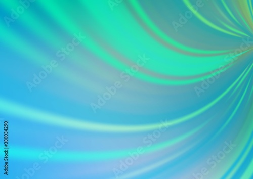 Light Blue, Green vector blurred shine abstract pattern. A completely new color illustration in a bokeh style. The background for your creative designs.